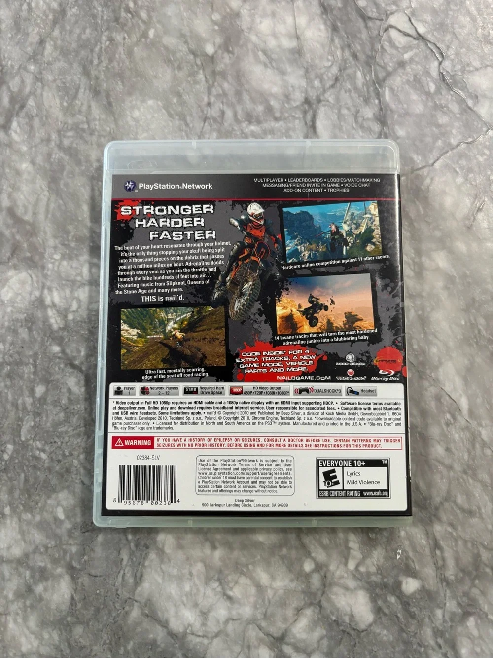 Sony Nail'd PS3 Game - Red, Black